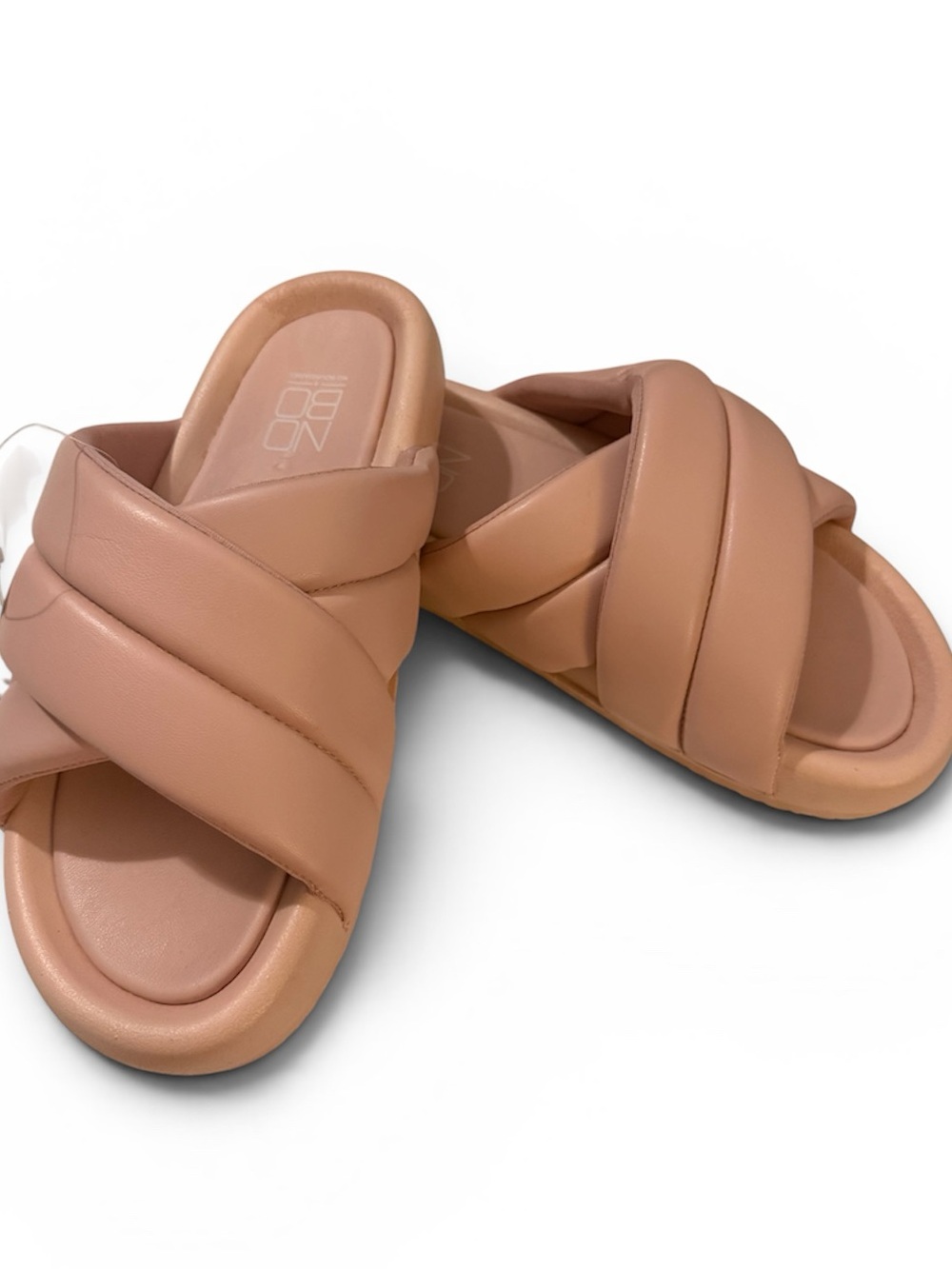 NEW Padded Crisscross Slide Sandals in Blush